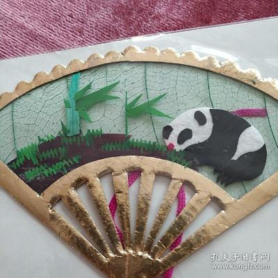 葉脈+麥秸畫藝術書簽(手工制作七八十年代出口創匯產品)