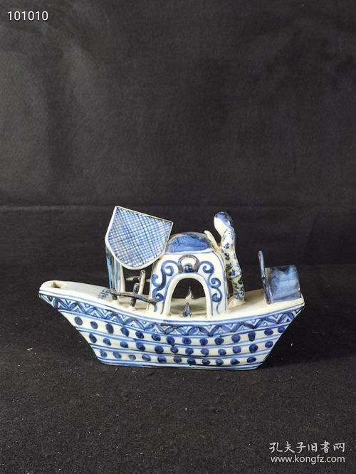 精品 大明宣德年制手繪青花小船擺件,做工獨特,包漿自然,尺寸如圖買家自鑒